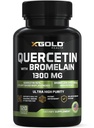Quercetin + Bromelain 1,300mg Quercetin: 95% - Highly Purified and Highly Bioavailable Plus Bromelain 2,400 GDU/g - Made in USA | 120 Capsules