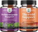 Paquet de Perimenopase suplementari amb Maca Root Vitex Berry i Black Cohosh per Flashes Night Sweats Hormone and Tyrosine support with Lyrosine Bladerwrack Seleni & Ashwagandha