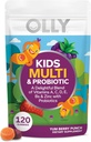 OLLY Kids Multivitamin & Probiyotik Gummy, Digestive Support, Vitamins A, D, C, E, B, çinko, Chewable Supplement, Berry Flavor, 60 günlük tedarik - 120 Sayı