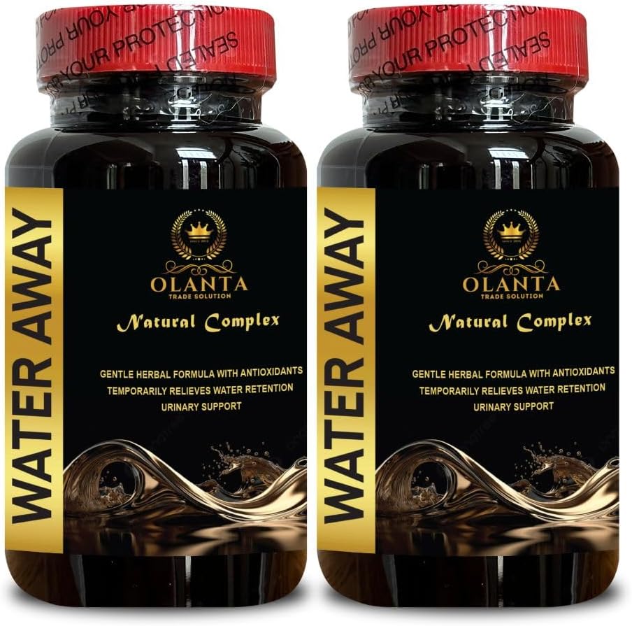 Generiskt vatten Bort - Vattenretention och spolning - Vattenpiller Vattenretention, Vattenretention Relief, Diuretic Pills för vattenretention, vattenbortfall Pills Maximal Styrka - 2 flaskor