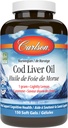 Carlson - Cod Liver Oil Gems, 460 mg Omega-3s + Витамини A & D3, Wild-catched Norwegian Arctic Cod-Liver Oil, Sustainablely Sourced Nordic Fish Oil капсули, Lemon, 150 Soft Gels