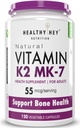 Generisk ATS Vitamin K2; 100% Vegetarisk Vitamin K2 Fordele i ben sundhed - 55mcg - 120 Vitamin K27 kapsler