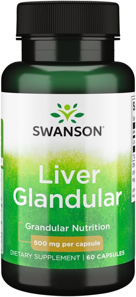 Swanson Liver Glandular 500 Milligram 60 Capsules