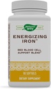 Nature 's Way Energizing Iron - Red Blood Cell Support * - 8 mg Jern, -200 mcg Cyanocobalamin & Vitamin B12 per 2- Softgel Servering - Gluten Free - 90 Softgels