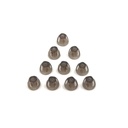 Hearing Aid Domes Smoky Gray Tips Ear Pieces Comfortable untuk Open Fit BTE Sound Amplifier PSAP Kit Invisible, kecuali untuk RIC 5mm (S * 10)