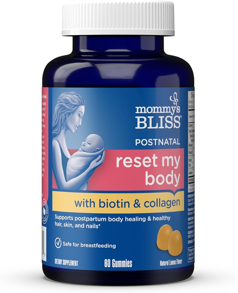 Mami's Postnatal support Energy i Recovery Gobyts amb bioCrutin i Collage: Healing & Stiral Health, pèl-roigs, pell i Guttamina, Guten Free, 60 Gumptes (30 Servings)