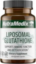 NutraMedix Liposomal Glutathion-Ergänzung - L Glutathion für Vollkörperentgiftung, Sauberkeit und Immununterstützung - Formuliert für optimale Absorption - Soja, Milch und Glutenfrei (60 Kapseln)