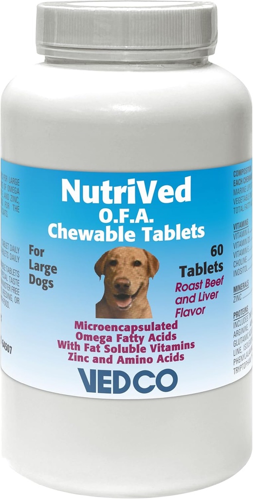 Vedco 60 count Nutrived O.F.A. Chewable Tablets for Large Dogs