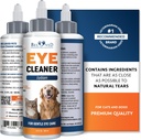 All Pets Eye Wash Drops para Relieve Pink Eye, Allergies Síntomas, Infeccións & Runny, Ollos secos - Tratamento sen dor axuda a previr as abrasións, irritacións e conjunctivitis