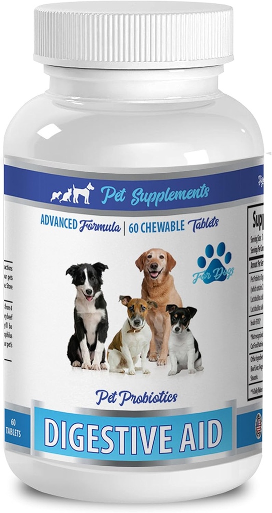 Hundens dårlige ånde tygger - DOG DIGESTERINGSSTØTTE PROBIOTIK - NATURMETODE - LØSNING TIL BUD BREATH OG GAS - COUNTER DIARRHEA - hund probiotika ekstra styrke - 1 flaske (60 Treats)