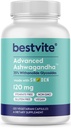 Val més tard, Ashwagandha 120mg w/Shoden (120 Vegetarian Capules) - Clinicament Studied Contribuent al voltant de 35% Witholide Glibales - No Stares - Vegan - GMO - Guten Free