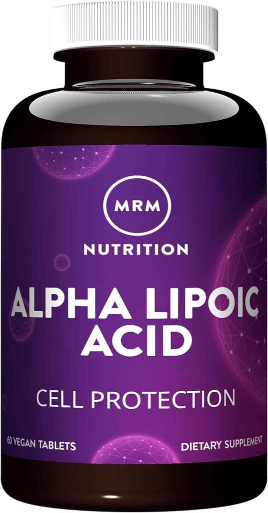 MRM Nutrition Alpha Lipoic Acid | 300mg ALA | Cell Protection | Liver Health + detoxification | Potent antioksidan | Vitamin C + E Regendergiyaları
