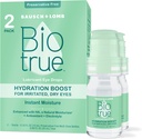 BioTrue Hidratare Boost, picături de ochi fără conservanți pentru ochi uscat, Umezește instantaneu, Rehidratează, Contact Lens prietenos, Refresh & Relieve ochi Iritație, 0.33 FL Oz (Pachet de 2)
