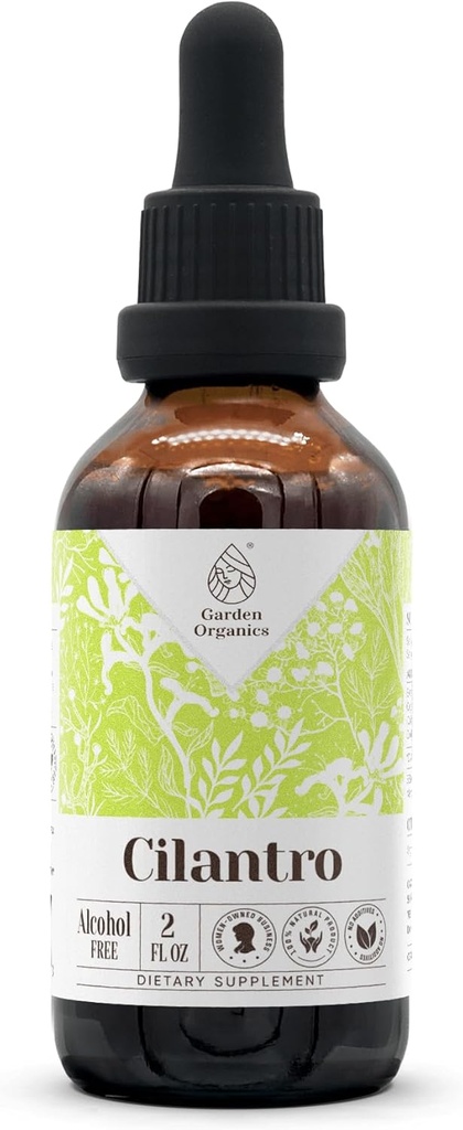 Cilantro Alcohol-Free Natural Tincture Extracto, Immune System Booster, Liquid Drops Made from 100% Cilantro Dried Leaf (2 fl oz)