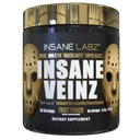 Insane Labz Insane Veinz Gold, Nitric Oxide Non Stimulant pre Workout Powder, Loaded with Hydromax, Nitrosigine, Increases Vascularity and Blood Flow, 30 Srvgs, Fruit Punch