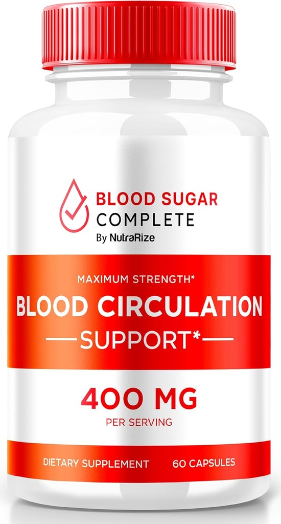 Blood Sugar Complete קפסולות - Natural Blood Support Optimizer - כולל ויטמין C, אבקת קינמון, Prickly Pear Extract & Turmeric Rootאבק (60 קפסולות)