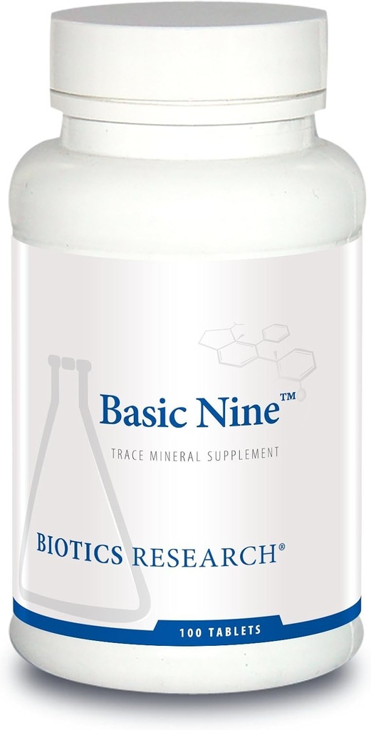 Biotics Research Basic nine Full Food Sourced Rare Trace Minerals, Phytochemically Bound, Includes Antioxidants SOD and Catalase, 100 Tablets