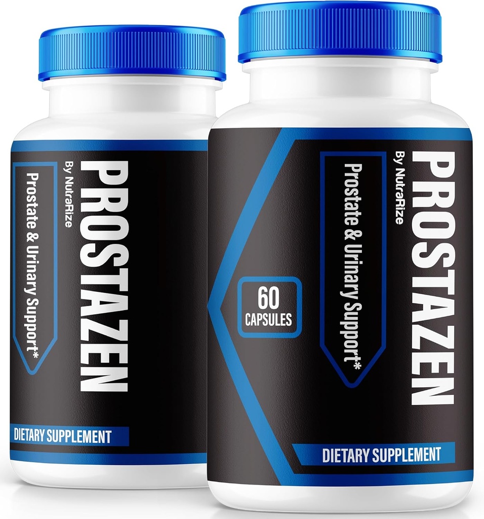 NutraRize (2 paket) Prostazen Kapsule, Uradna Prostazen tablete za podporo Prostate Zdravje, Prostazen Plus Premium Formula, Prostazen za zdravo prostate, Prosta Zen Pastillas Pregled (120 kapsul)