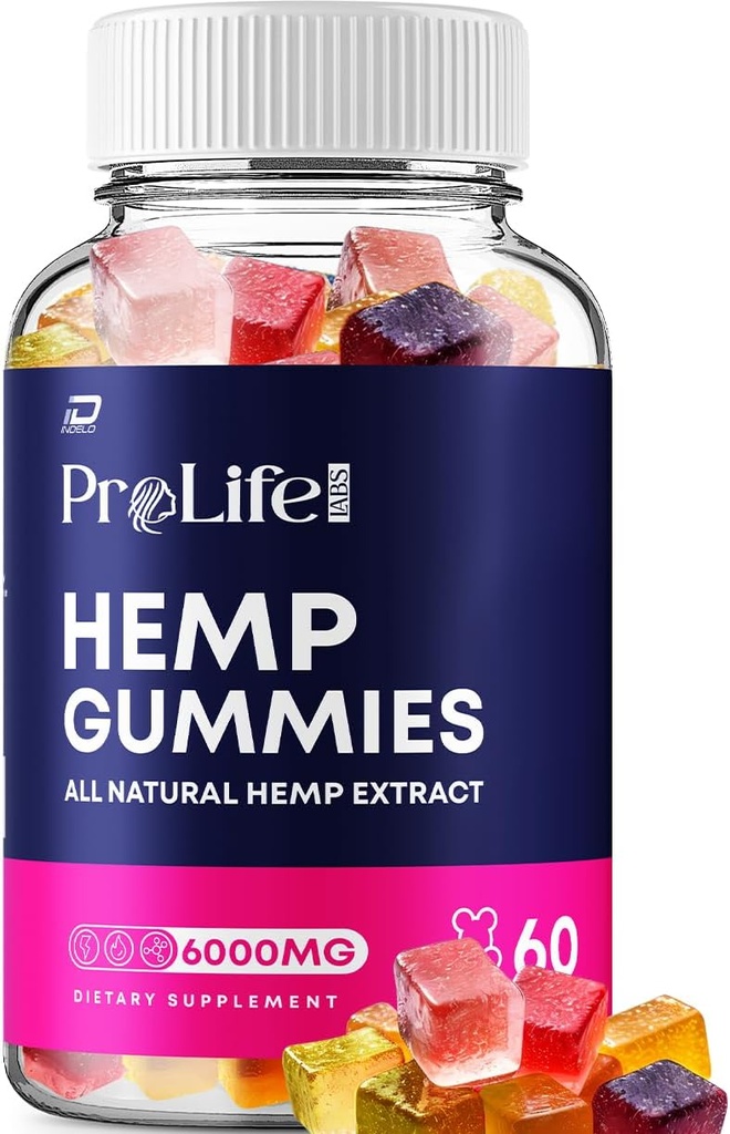 Prolife Hemp Gummies - s Hemp Seed Extract Pro Life Labs Gummies Tinnitus Bylinný dodatek, Zdraví a Wellness Podpora, Všechny přírodní Prolife Gummy (1 Pack - 60 Gummies)