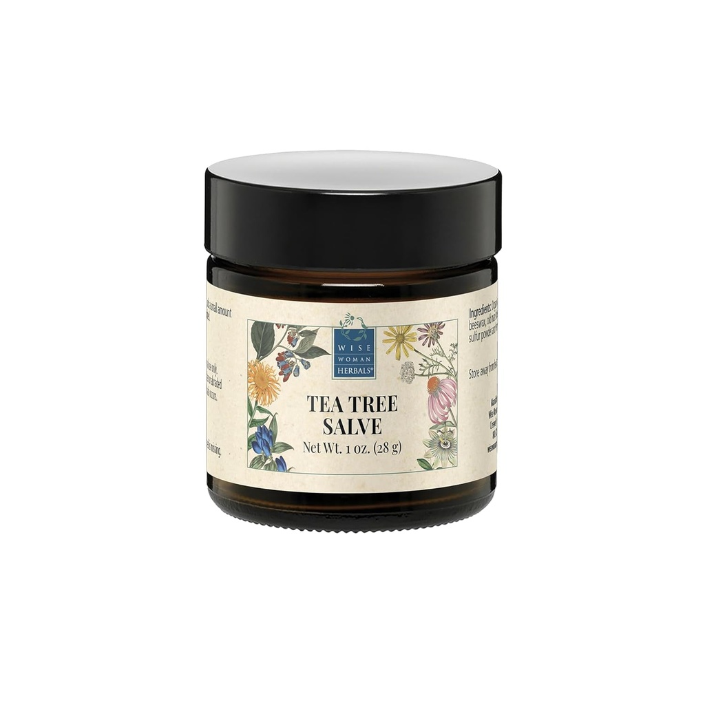 Dona sàvia Hebals - Salve d'arbres de te - 1 Oz - pell normal de salut, Ajuda a l'Aid Hotchy Skin i Irritation a Totenes, Finger ungles, i cos
