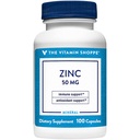 The Vitamin Shoppe Zinc 50MG - Immune Support, Skin Health & Antioxidant Protection, Essential Mineral (100 Capsules)