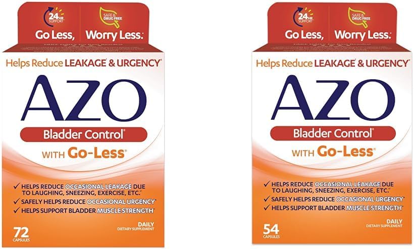 AZO Bladder Control with Go-Less for Urgency & 누설 구호 | 72 & 54 캡슐