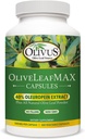 OliveLeafMAX Olive Leaf Extract (40% Oleuroepin) + Olive Leaf Organic Powder + No Fillers + 300 Cápsulas Vegetarianas + Originadas de Espanha e Fabricadas nos EUA no GMP Facility