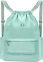 Tažné šňůrky Backpack s mokré pocket Gym Backpack Water- Residant Cinch String Bag Beach Plavání pro ženy Muži