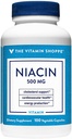 Vitamin Shoppe Niacin - Podpora cholesterolu - 500 MG (100 Zeleninové kapsle)