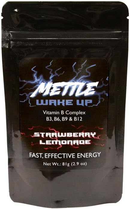 Energy Drink Powder - 25 Servings | Sugar Free | 200mg Caffeine - Mettle Energy Drink Mix (Strawberry Lemonade)