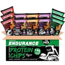 Chips de proteína de resistencia natural - Chips low Carb, High Protein Snack, proteína Vegan con aceite de aguacate, 14g Protein Per Bag, Gluten Free, Nacho, BBQ, Chili, Birthday Cake, Original - Variety Pack, 1.38 oz Bags (Pack of 12)