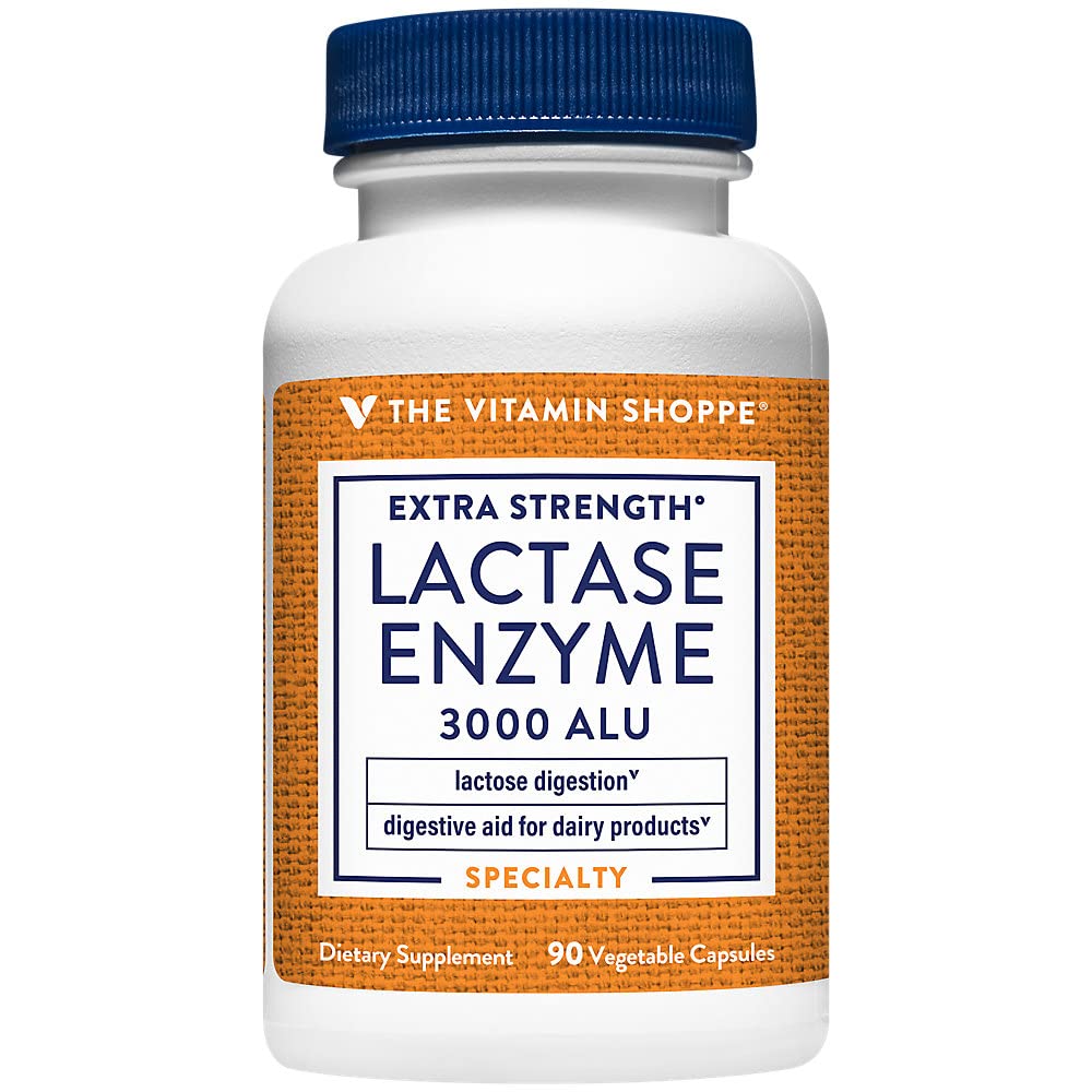 The Vitamin Shoppe Extra Strength Lactase Enzyme Digestive Aid (90 Vegetable Capsules)