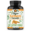 Vegan Turmeric Curcumin with Black Pepper Extract (60 Veggie Capsules-2 Month Supply), 95% Curcuminoids - All Natural Powerful Antioxidant for Joint Support and Relief (1-Bottle)