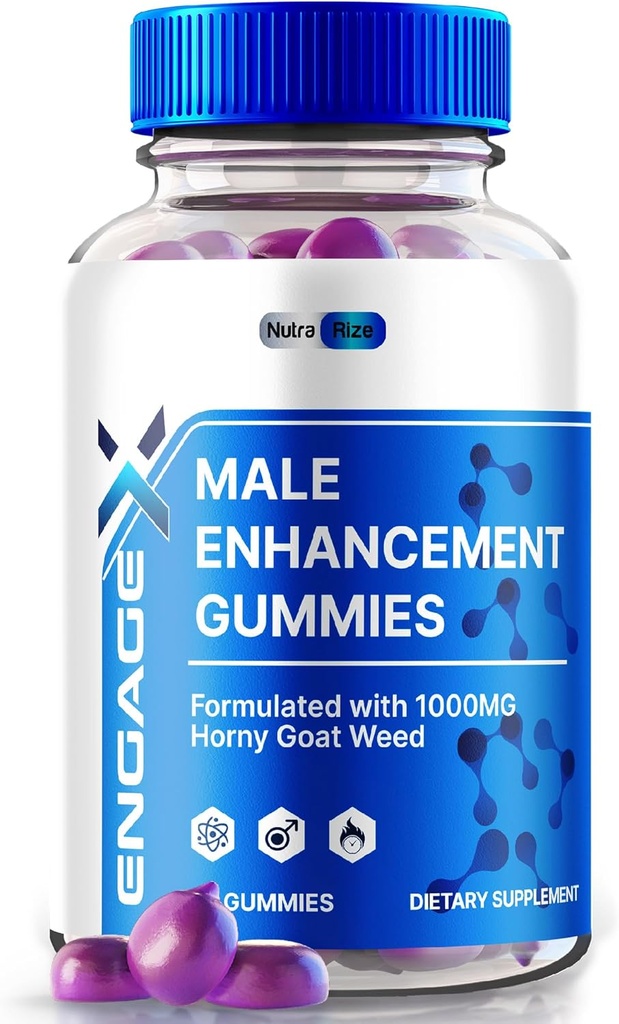 Engage X Gummies, Engage X Male Gummy ytelse støtte, Alt naturlig kosttilskudd for menn, EngageX Avansert formel vitamin piller for kraft og energi, EngageX vurderinger (60 Gummies)