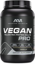 Amazing Muscle Vegan Protein Powder | 28 Grams Protein | 34 Servings | Zero Sugar | Yellow Pea Protein Isolate Supplement | Made in USA (3 Lb, Vanilla)