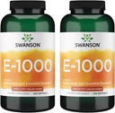 Swanson Bitamina Naturala E 1000 Iu (671,10 miligramo) 250 Sgels (2 paketea)