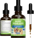 Pet Wellbeing Blood Sugar Gold Dogs - Holistic Blood Sugar Support, Pancreas & Liquid Health, Gymnema, Fenugreek & Devil