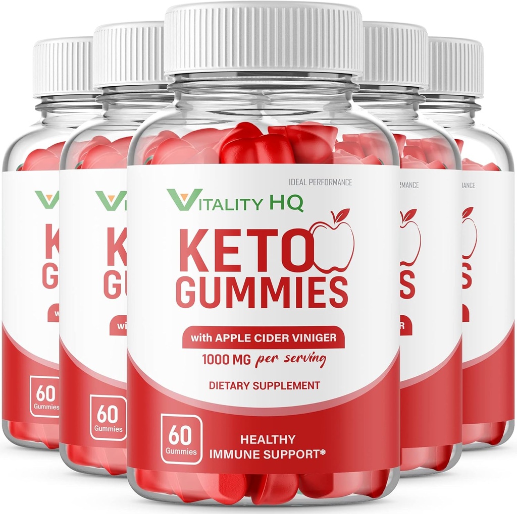 IDEAL)CE (5 Pack) Vitality HQ Ketos Gummies Vitality Ketos ACV Gummies Vitality ACV Gummie Vitality Ketos Gummies (300 Gummies)