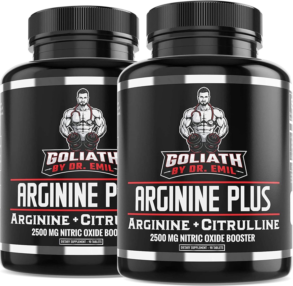 Dr. Emil's ARGININE Plus - L Arginine + L Citrulline - 2500 MG Yüksək Dose NO Booster Tablet - Vascularity və Heart Health (Arginine AAKG və Citrulline Malate 2:1)