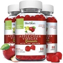 HERBION Naturals Organic Apple Cider Ecephalus Gumies with The "Mother", Digestion and Detox Support, Pectin Based, Vegan, Made in The USA - (Pack of 3, 180 Gumies)