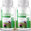 Liver Cleanse Detox " Repair 120 Capsules, 16in-1 Herbal Liver Support supplement with Milk Thistle, Artichoke, L-Ergothioneine, Turnjube Dandelion Extract for Liver Renew " Antioxidant (2 Pack)