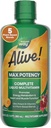 Nature 's Way Alive! Max Potency Complete Liquid Multivitamine for Women and Men with Antioksydant Beta Caroten, Vitamin C & E and Food- Based blends, Citrus Flavored, 30.4 Fl Oz