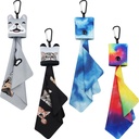 Kacamata Cleaning Cloth, Lens Cleaning Cloth, Glasses Cleaner, Eye Glass Clean Cloth Cloth dengan Pouch Carabiner (4 Pack)