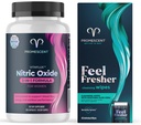 Promescent VitaFLUX Women's Nitric Oxide Booster Supplement + Flushable Wipes for Adults, Personal Cleansing Hygienic Wet Wipes for Men and Feminine Use