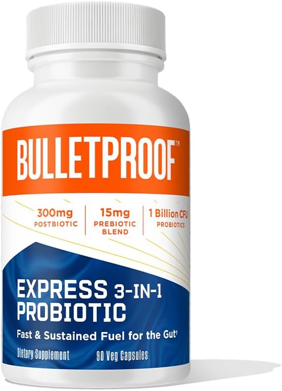 Bulletproof Express 3-in-1 Probiotic, 90 Telling, Supplement voor snelle en duurzame Gut Health