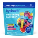 Hydrant - Hydration Toz Çeşitli Paketi, 30 Bireysel Sugar-Free Instant Electrolyte Rehidr Packets - Daily Use, Travel & Workouts