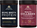 Ancient Nutrition Bone Broth Protein Powder, Pure, 20 tarjoilua + Multi Collagen Protein Powder, Ei maukasta, 45 tarjoilua