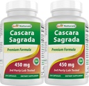 Bästa natur Cascara Sagrada 450 mg 250 kapslar (250 greve av 2)