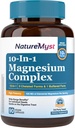 Magnesium Complex Supplement, 420mg Elemental Magnesium, 10 hohe Absorption Formen Magnesio Glycinat, Citrat, Malate, Taurate &amp; Mehr für Schlaf, Nerve Gesundheit, Non-GMO, 90 Vegan Kapseln