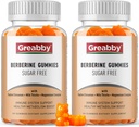 Berberine with Ceylon Cinnamon Supplement - Berberine Gummies, Organic Berberine HCL 1200 mg for Adults, Immune System Support, Sugar Free, GMO Free, Gluten Free, 120 Gummies